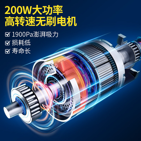 Handheld wireless brushless vacuum cleaner for car
