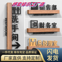 高档实木办公室门牌新款可替换公司科室牌亚克力董事长室总经理室