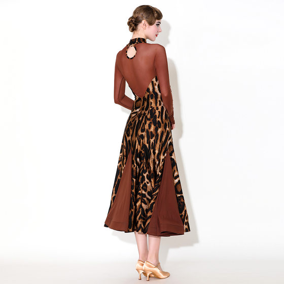 Perry Yomocha! Wild Leopard Modern Dance Dress 1881-2.0 National Standard Dance Dress Waltz dress