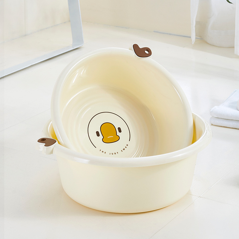 Large yellow duck plastic basin outdoor travel portable washbasin baby washbasin household basin laundry vegetable basin
