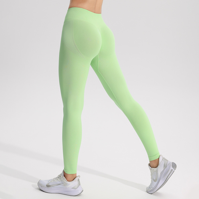 クロスボーダーシームレスヨガパンツ ハイウエストヌードフィットフィットネスパンツ ピーチヒップアップスポーツアウトドアランニングタイツ|undefined