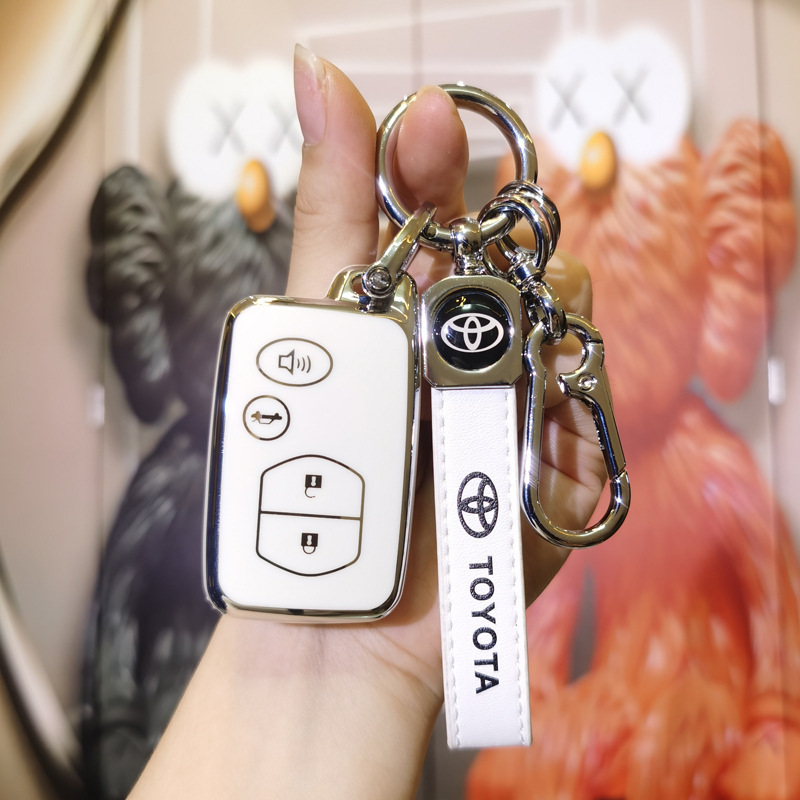 適用於豐田鑰匙套霸道普拉多銳志11款皇冠美瑞09漢蘭達保護殼扣女