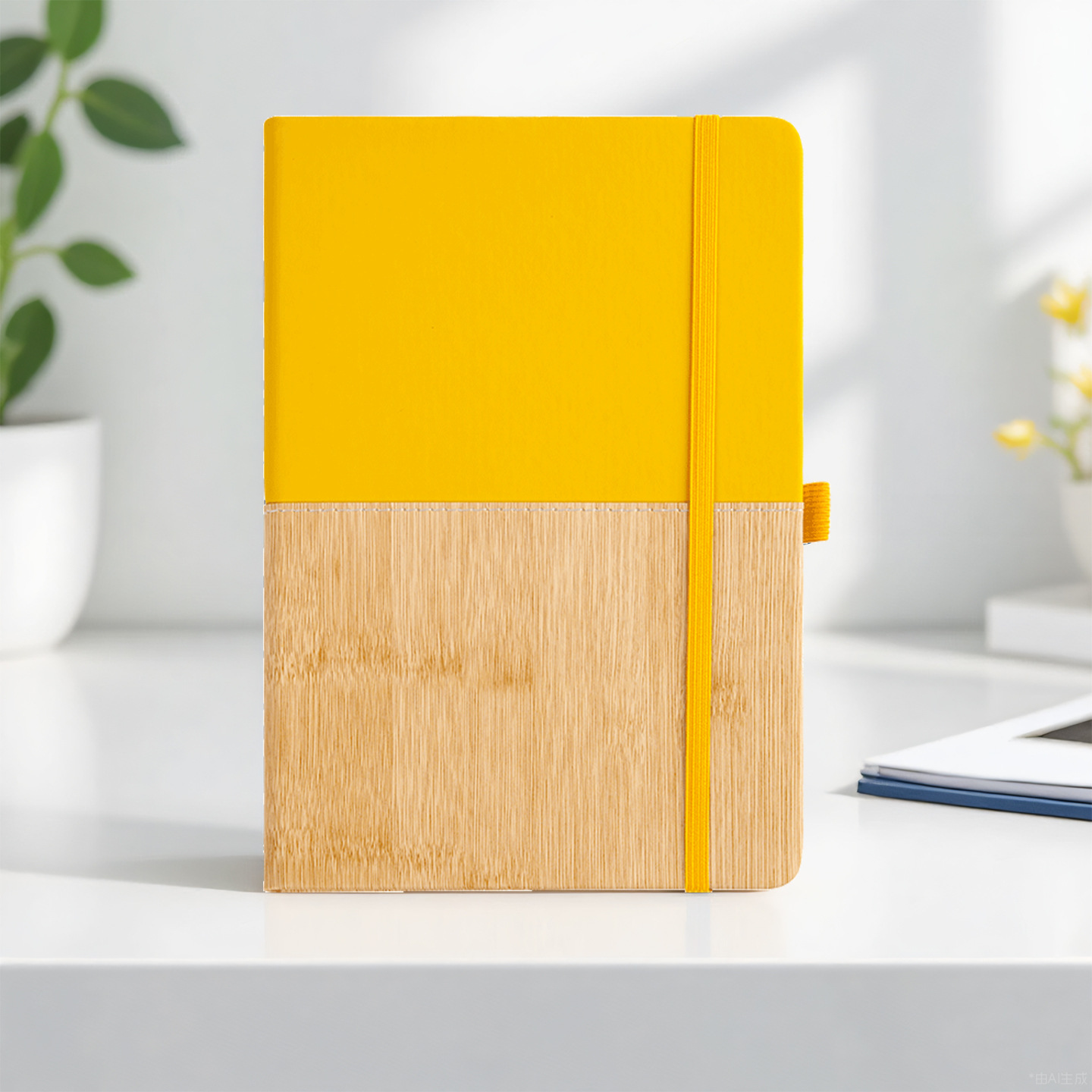 Cuaderno de cuero de bambú personalizado a5 cuero grueso cuaderno de negocios cuaderno de mano papelería transfronteriza mayorista