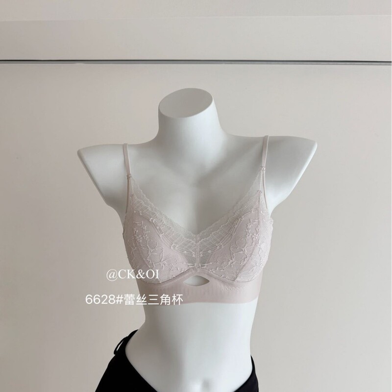 Ck&Oi6628 # Lace Triangle Cup Bra with a Nude Feel, French Style Triangle Cup Lace Wireless Breathable Bra for Women. Ck&Oi6628 # Lace Triangle Cup Bra with a Nude Feel, French Style Triangle Cup Lace Wireless Breathable Bra for Women.