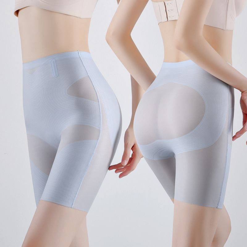 High-Waisted Ice Silk Seamless Ultra-Thin Postpartum Tummy Control Women's Butt-Lifting Shapewear Safety Base Layer Boxer Shorts Summer High-Waisted Ice Silk Seamless Ultra-Thin Postpartum Tummy Control Women's Butt-Lifting Shapewear Safety Base Layer Boxer Shorts Summer