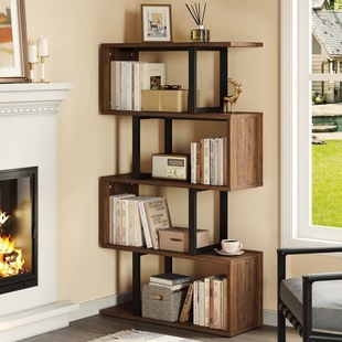 Simple Bookshelf Picture Book Rack Simple Creative Floor Storage Rack Wall Multi-layer Storage Rack Living Room Partition Display Rack