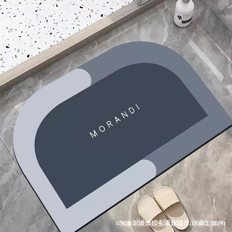 Transfronterizo simple almohadilla de suelo de baño de barro de diatomeas resistente al deslizamiento absorción de agua almohadilla de inodoro puerta de inodoro almohadilla de pie antisucia