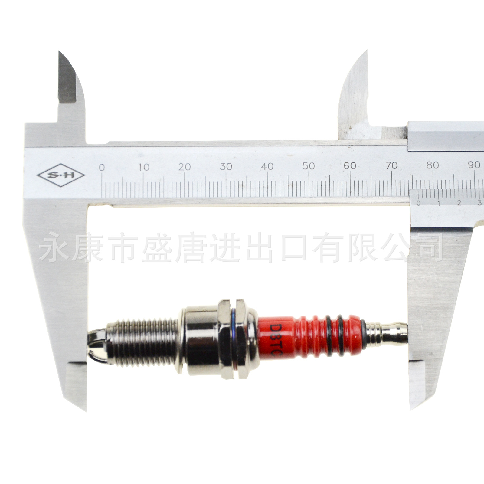 D8TC Red Triple Electrode Spark Plug for Motorcycle Scooter ATV