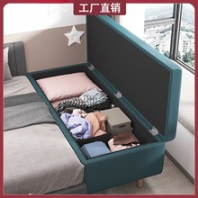 W|可储物儿童床小孩床床边床加宽拼接大床卧室实木大人单人床收纳