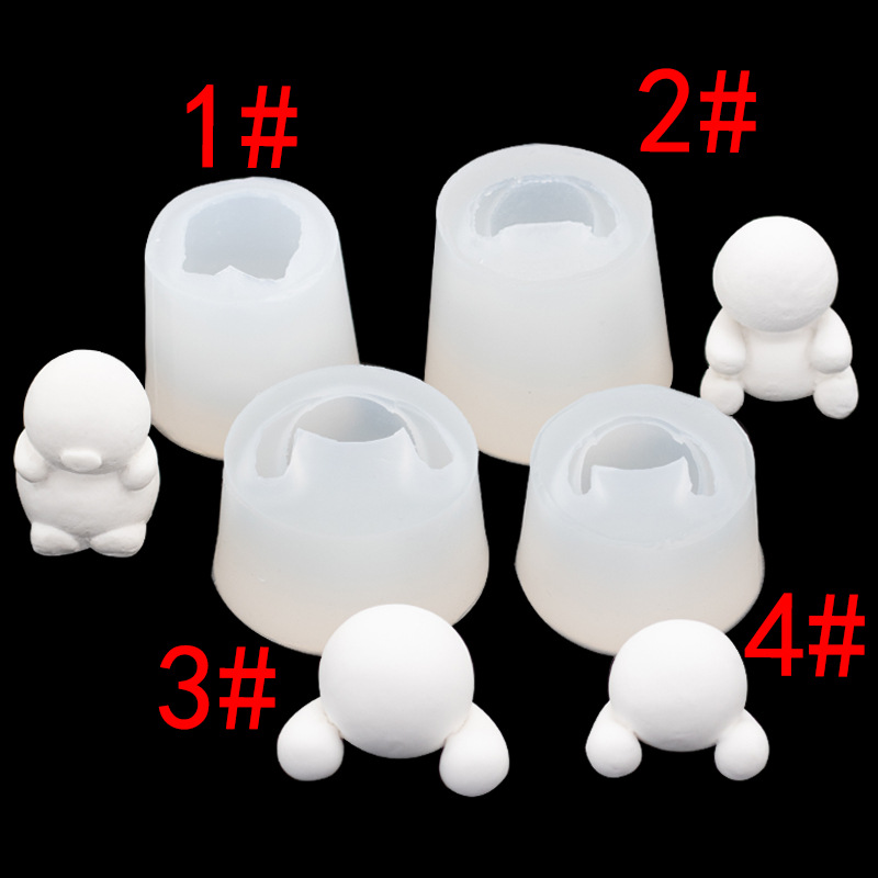 Muñeca de dibujos animados de silicona molde DIY jabón hecho a mano aromaterapia vela molde para hornear Fondant molde de pastel de chocolate