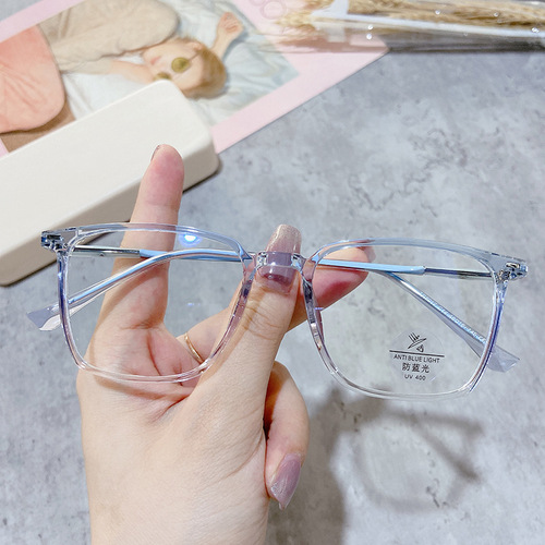 TR8917 anti-blue light goggles frame with large frame, big face, small face, plain face, street photography, personality, retro style, can be worn with glasses