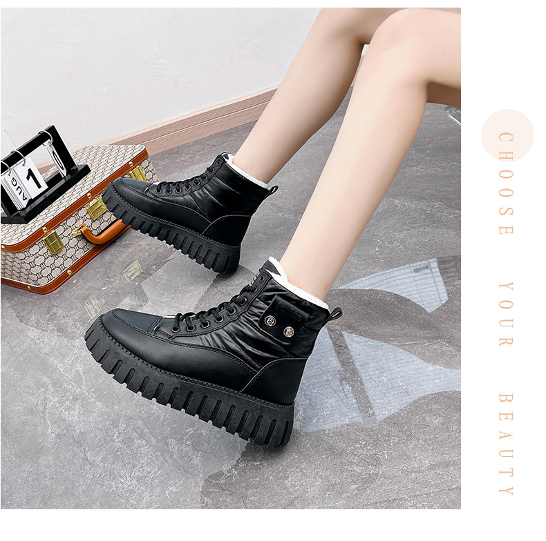 Stivali da neve da donna 2023 inverno nuove scarpe da donna manica corta scarpe di cotone caldo peluche scarpe addensate stivali da donna_voghion.com