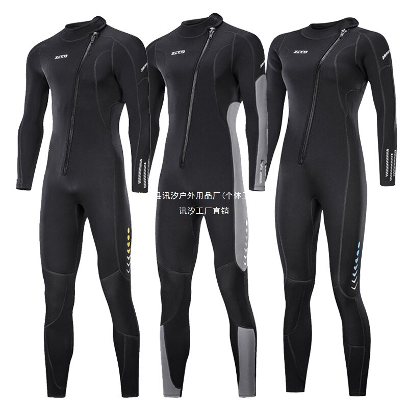 1.5/3/5/7MM one-piece wetsuit for beachcombing, warm swimsuit, paddleboard, windsurfing, surfing, jet skiing, rescue, and tide monitoring