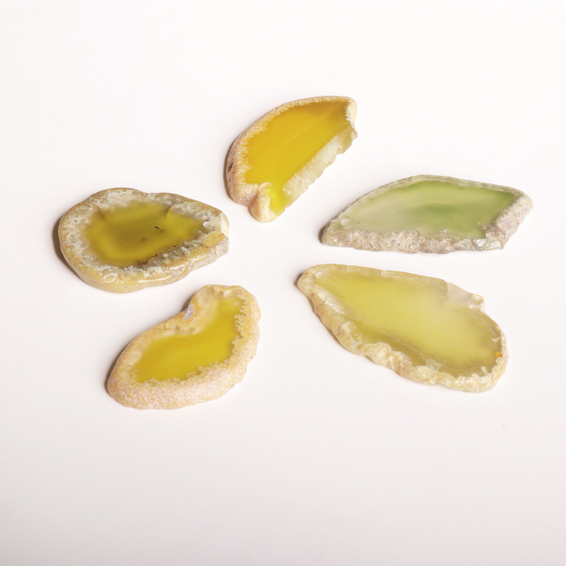 Tiktok natural piedra cruda rebanada ágata paisaje color carillón de viento pieza colgante no agujero pieza de ágata