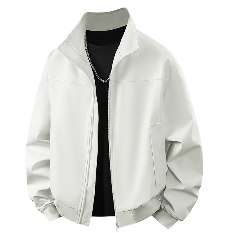 Casual chaqueta de cuello vertical de estilo americano transfronterizo primavera y otoño chaqueta holgada coreana chaqueta de tendencia de hombre chaqueta de tamaño grande