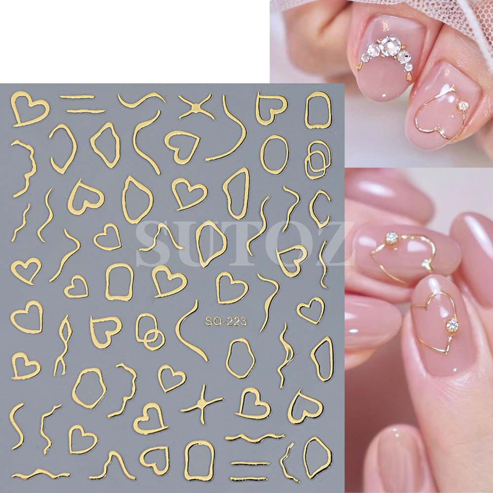 Nail Decoration Accessories Nail Supplies Fashion Heart Shape Plastic Nail Decoration Accessories