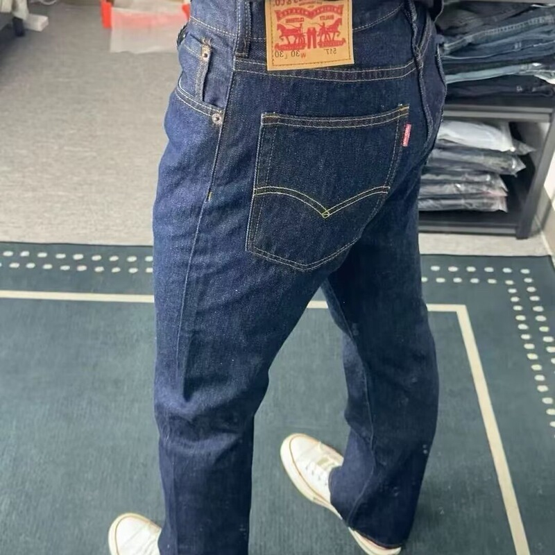 Spring and Summer New Style Denim Blue Jeans for Men, High-End Loose Straight-Leg Trendy Fashion Versatile Casual Long Pants