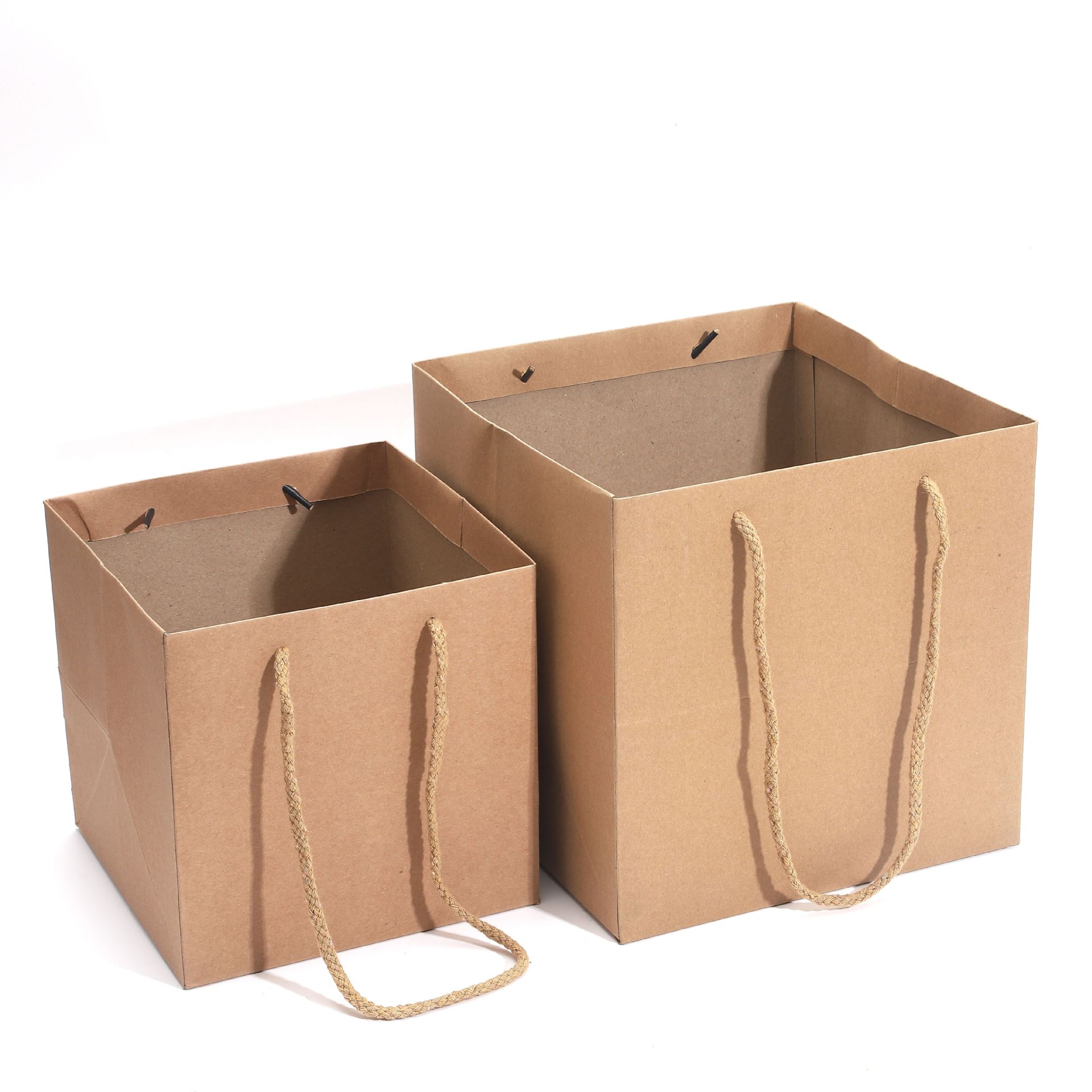 新款大号加厚盆栽鲜花包装纸袋子植物盆栽手提礼品袋正方形包装袋