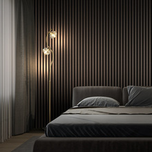 輕奢落地燈全銅卧室床頭極簡后現代創意北歐客廳沙發邊站立式台燈