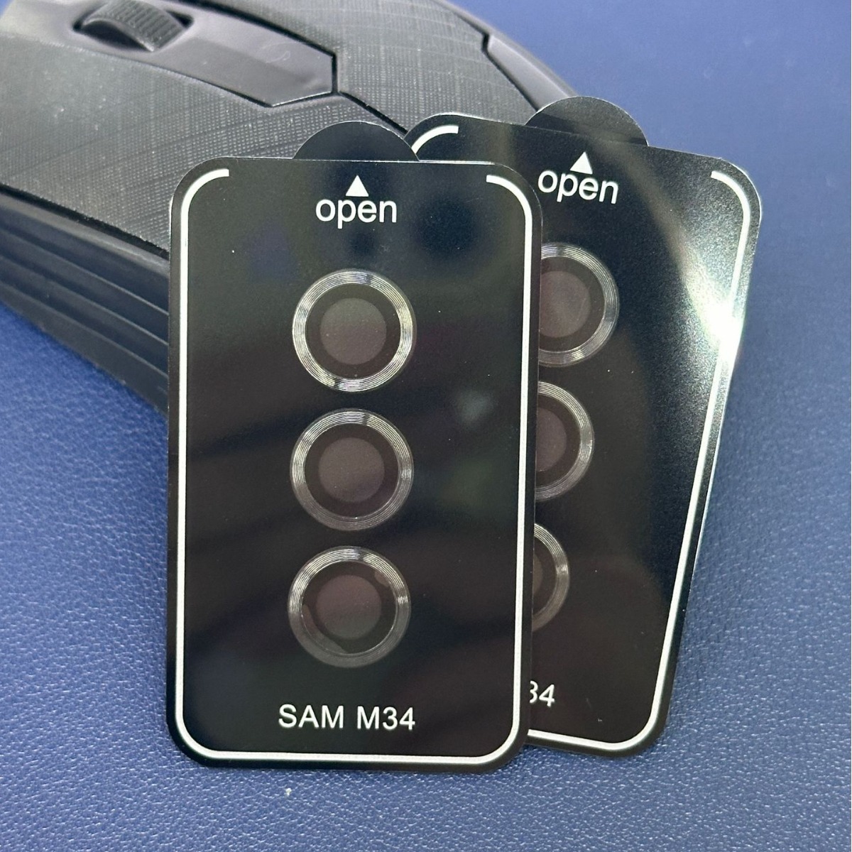 Aplicable a Samsung M34 película de lente de teléfono móvil cámara trasera metal ojo de halcón de alta definición pegatinas de vidrio templado