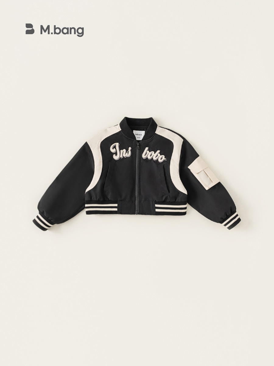 Yoobao otoño 2025 nuevo estilo retro estilo de béisbol de estilo universitario para niños bordados chaqueta de moda