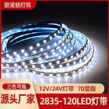 厂家批发灯带2835led软灯条橱柜灯低压12V24V5MM高亮低温橱柜灯带