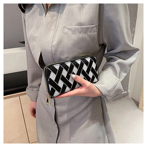 Women's Stripe Pu Leather Side Zipper Wallets display picture 25