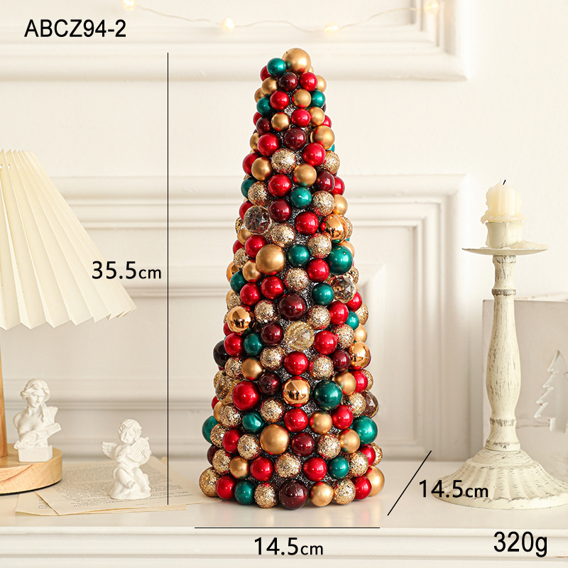 35.5CM árbol de Navidad rojo verde