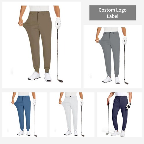 Men's Casual Sports Running Fitness Golf Slim Fit Pocket Pants