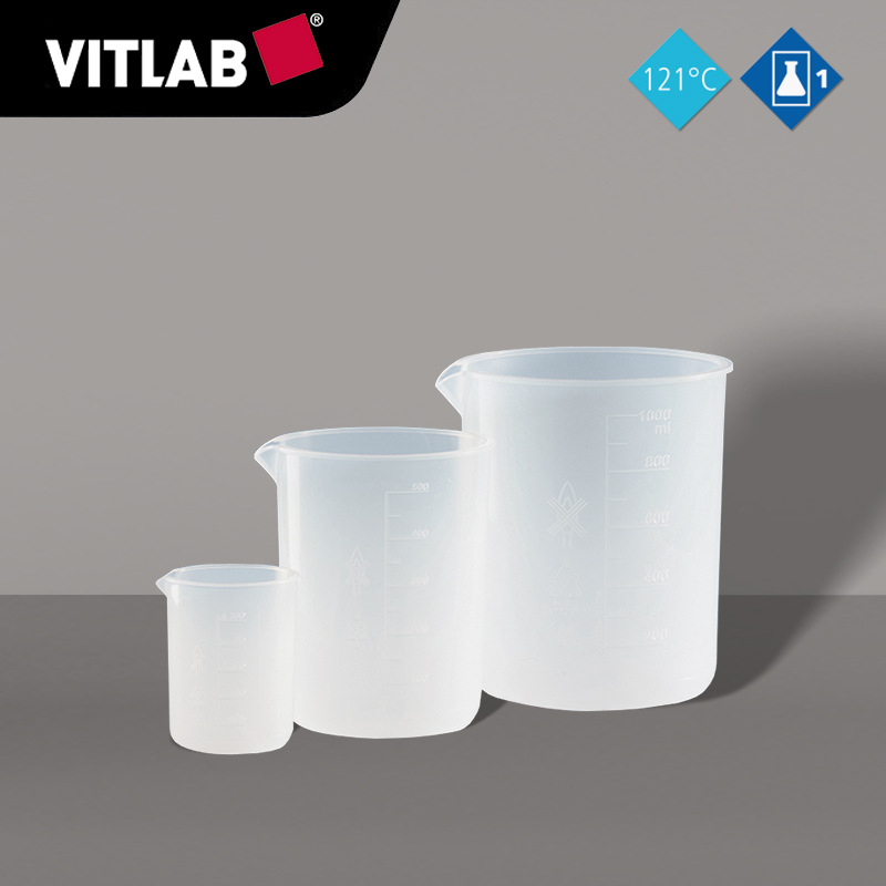 德国VITLAB格里芬烧杯PFA材质模压刻度实验室四氟乙烯烧杯