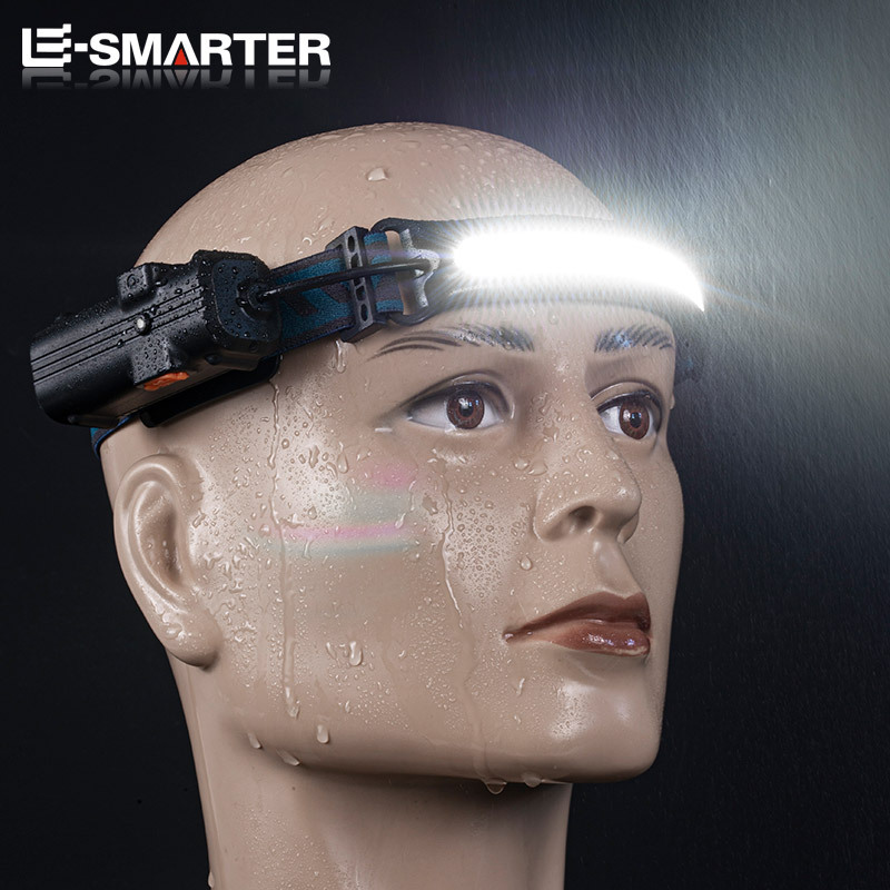 Transfronterizo nuevo LED mini multifunción cabeza de inducción de onda COB luz al aire libre aventura pesca linterna de luz fuerte