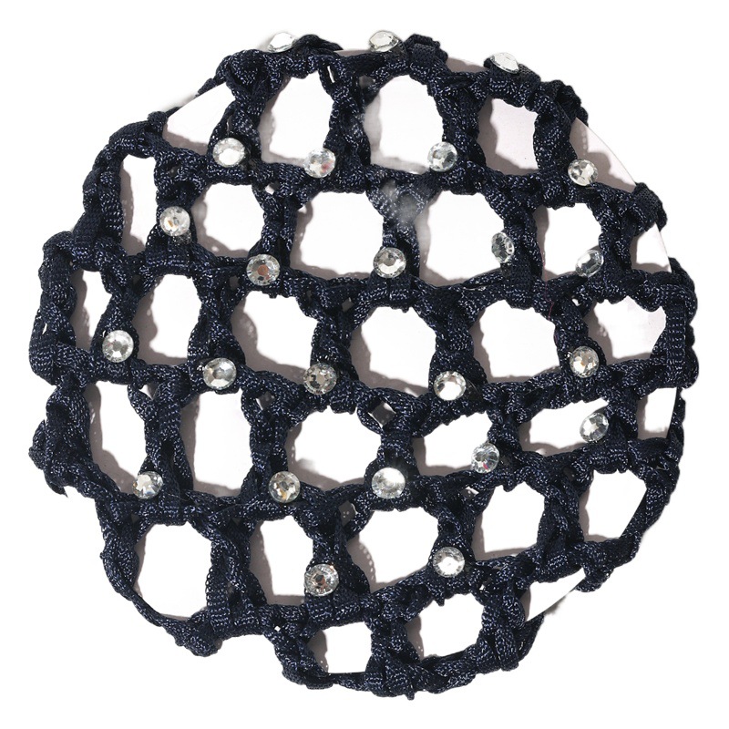 New style diamond hair net dance performance net flower professional hairpin hand crocheted head flower coil hair net pocket hair accessories