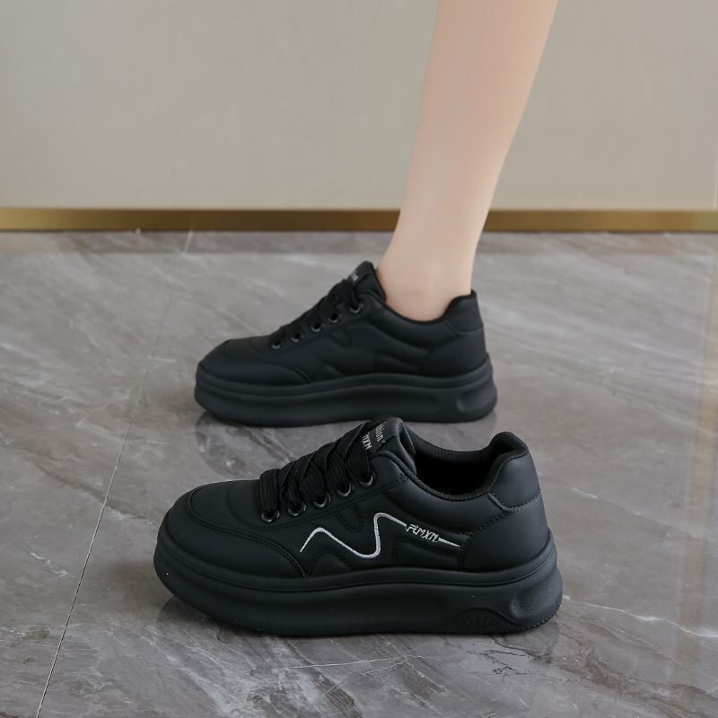 All-Black Work Shoes for Women, Soft-Soled, Comfortable Women's Shoes That Won'T Make Your Feet Tired after Standing for a Long Time, Kitchen Work Shoes, Waterproof Pure Black Sneakers All-Black Work Shoes for Women, Soft-Soled, Comfortable Women's Shoes That Won'T Make Your Feet Tired after Standing for a Long Time, Kitchen Work Shoes, Waterproof Pure Black Sneakers