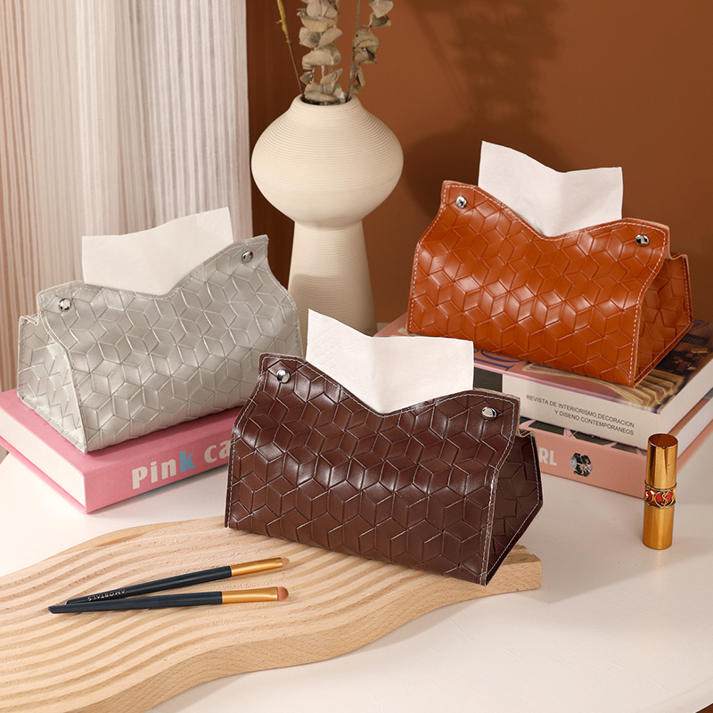 Caja de toallas de papel simple bolsa de toallas de sala de estar caja de extracción de lujo ligera coche pequeño viento fragante dormitorio escritorio sensación de alto nivel