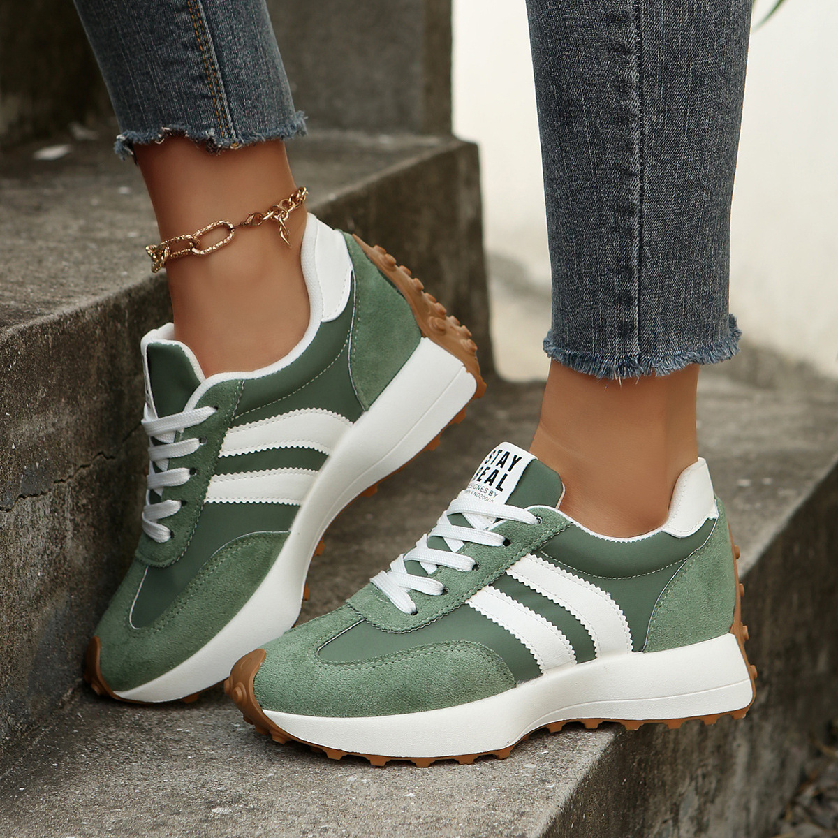 Gump zapatos deportivos para mujeres 2026 primavera y otoño casual suela gruesa pequeña cintura waffle zapatos de papá al por mayor zapatos de entrenamiento alemán de otoño y invierno