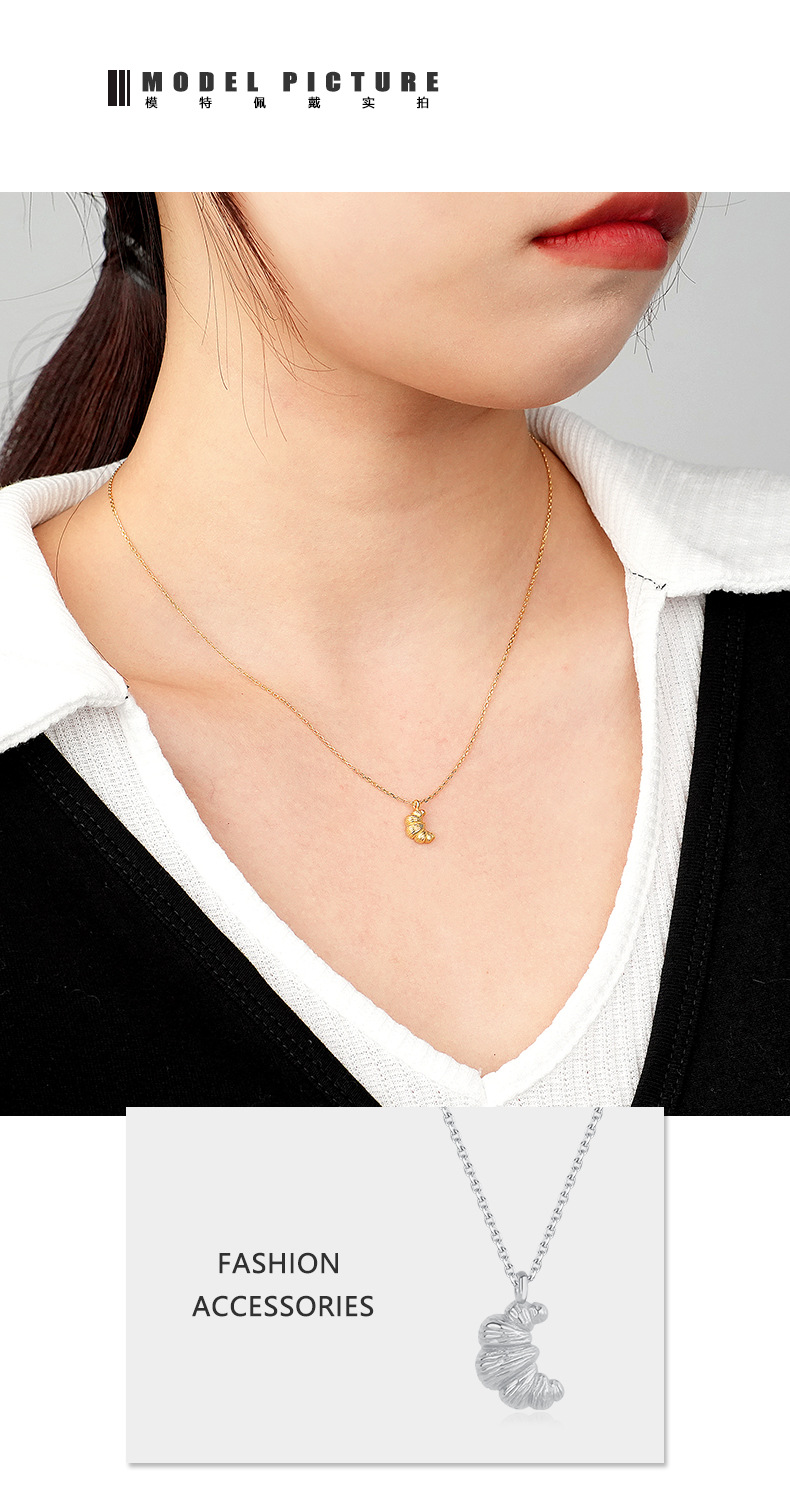 925 sterling silver Chain Material Twisted Rope Chain Chain Type 925 Sterling Silver Plating Horns Pendant Necklace