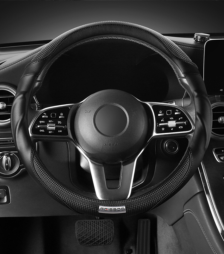 2025 new steering wheel cover high-end sports 3D cheetah car booster cover non-slip shock-absorbing breathable car handle cover