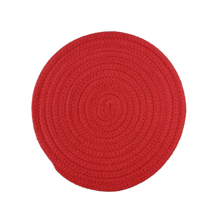 almohadilla de mesa aislante simple almohadilla de taza multifuncional almohadilla de disco tejido almohadilla de aislamiento térmico hogar almohadilla de aislamiento térmico de comedor occidental