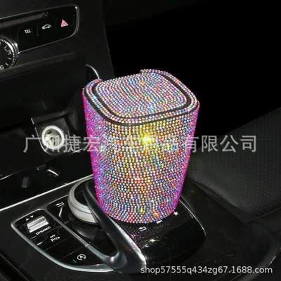 Diamond-Encrusted Car Ashtray for Women, Car ashtray - ashtray-colored-diamond