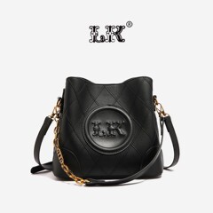 2024春季新款直播跨境高級感復古單肩斜挎水桶包手提手拎女包