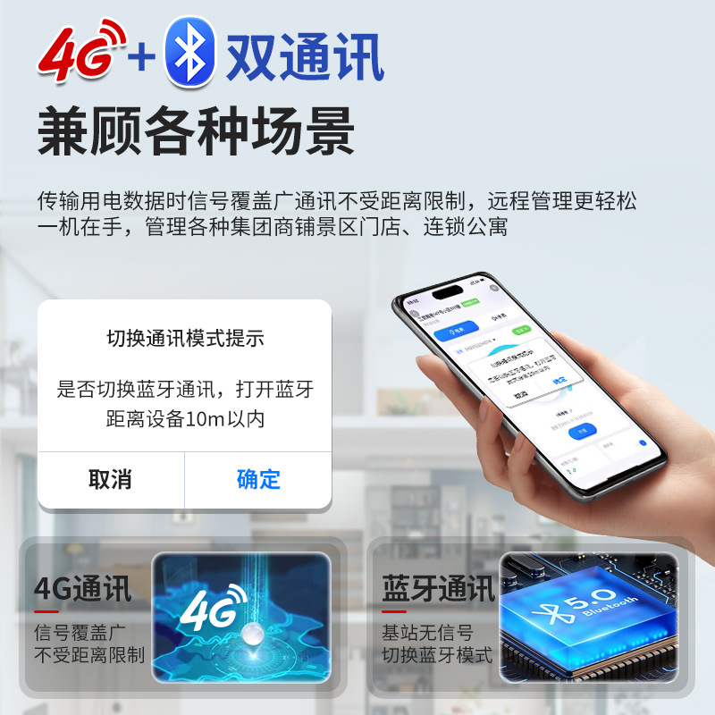 벽걸이 지능형 임대료 수집 원격 모니터링 4G 블루투스 이중 통신 선불 3 상 스마트 에너지 미터