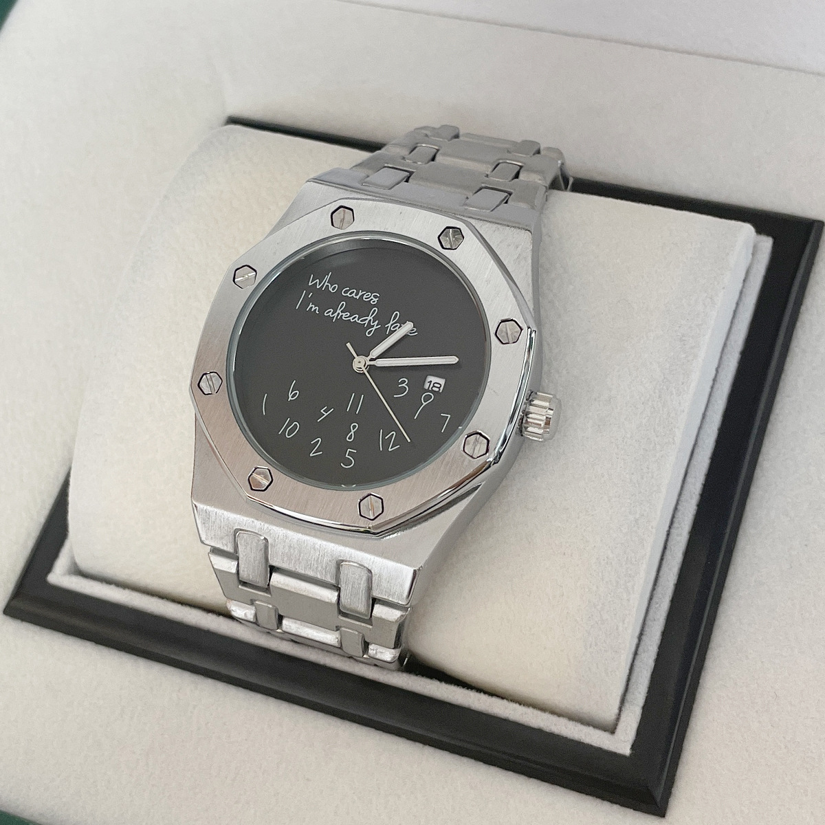 Foreign Trade Cross-Border Popular Men's Watch Fashion Business High-End Waterproof Calendar Steel Band Quartz Watch Dropshipping