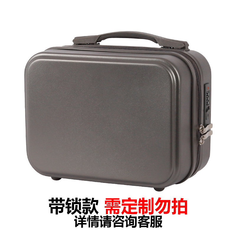 Maleta Linda bolsa de cosméticos de 14 pulgadas caja pequeña cremallera Mini caja de almacenamiento de corta distancia caja de regalo con bolsa de regalo de mano