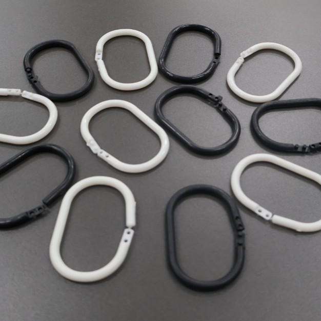 Spot quick-release PP plastic shower curtain ring buckle door curtain hook curtain cloth accessories shower curtain rod hanging ring C hook strap 2