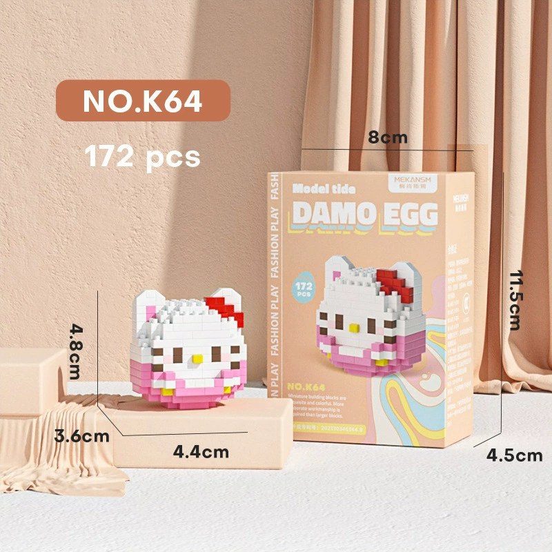 Building block cartoon egg doll set, small-particle constructor, 120–237 pcs, birthday gift
