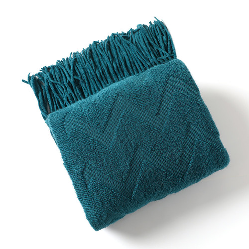 Sofa throw blanket herringbone knitted blanket office air conditioning nap blanket shawl blanket geometric jacquard blanket shawl