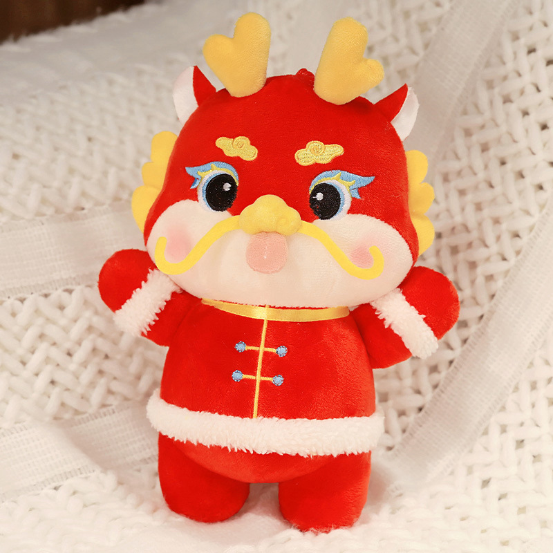 Lucky Dragon Doll Dragon año mascota juguete de peluche Año Nuevo Zodiaco Dragon Doll regalo anual regalo de la reunión