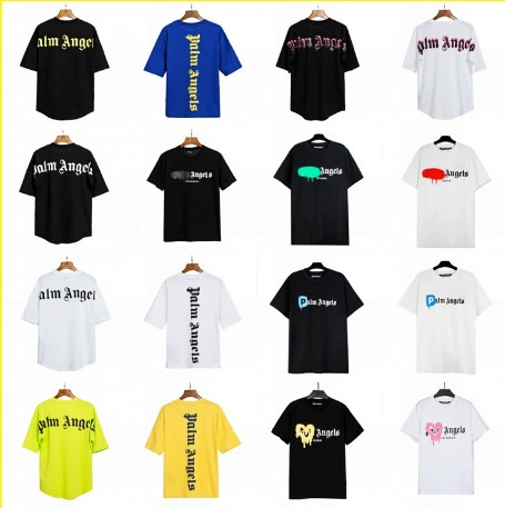 Правильная версия pa гильотинированная голова медведь с коротким рукавом пальмовое дерево High Street Tide бренд летучая мышь рукава с большим логотипом на спине