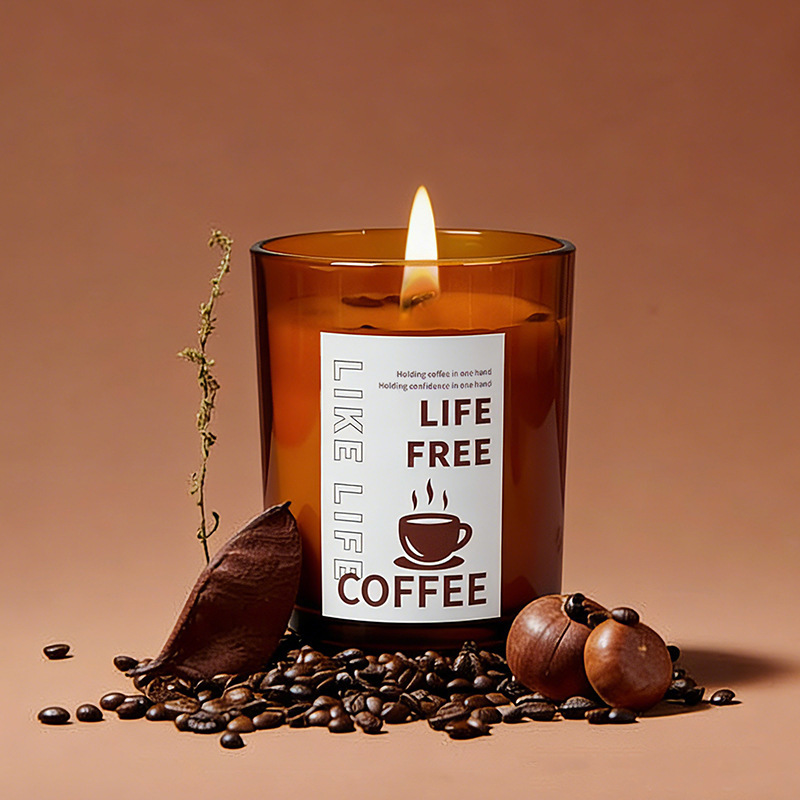 Retro Glass Cup Coffee-Scented Candle, Smokeless Soy Wax Home Decor, Ambiance-Enhancing Hotel and Homestay Souvenir Retro Glass Cup Coffee-Scented Candle, Smokeless Soy Wax Home Decor, Ambiance-Enhancing Hotel and Homestay Souvenir