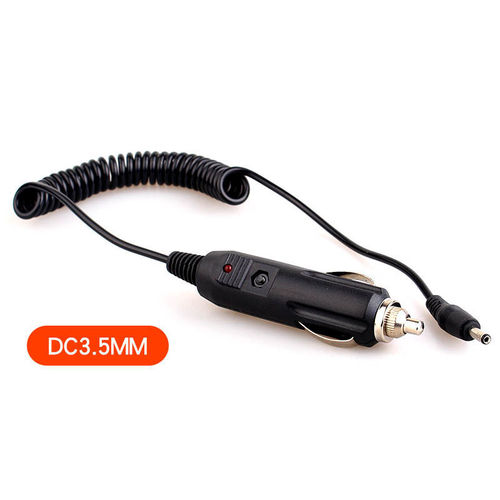 12V-24V car cigarette lighter plug to DC3.5X1.35 car charger spring car slingshot power cord